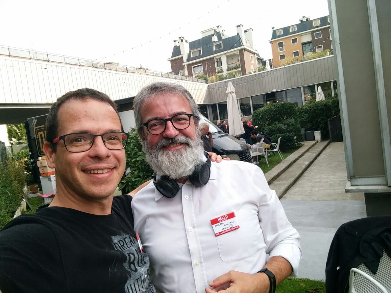 Roberto con Priel Korenfeld al Festival del podcasting 2019
